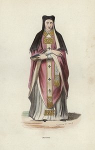 Chanoine (färgad gravyr) av European School