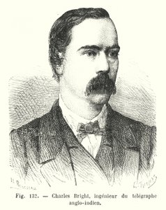 Charles Bright, ingenjör du telegraphe Anglo-India (gravyr) av European School