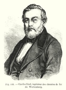 Charles Etzel, Württembergs järnvägsingenjör (gravyr) av European School