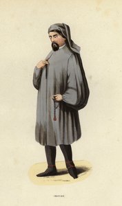Chaucer (färgad gravyr) av European School