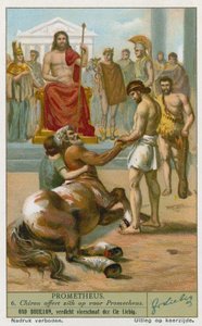 Chiron erbjuder sig själv inför Prometheus av European School