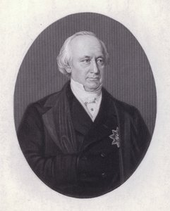Christian Karl Josias von Bunsen, tysk diplomat och forskare (gravyr) av European School