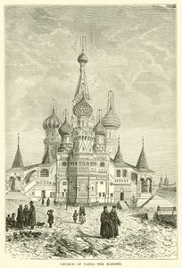 Vasili den välsignade kyrkan (gravyr) av European School