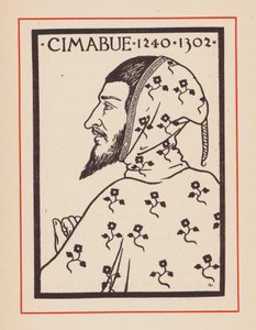 Cimabue, italiensk medeltidskonstnär (lito) av European School
