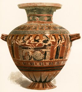 Korintisk vas. Louvren-museet. Sorg över den döde Achilleus av European School