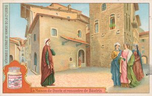 Dante, Liebig-kort, början av 1900-talet (chromo) av European School