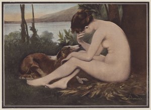 Echo, sörjer hennes avslag av Narcissus (färg litho) av European School