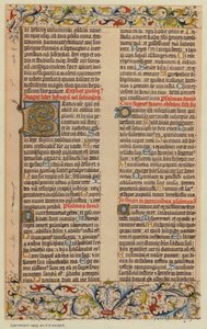 Facsmile från Gutenberg-bibeln av European School