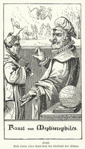Faust och Mephistopheles (gravyr) av European School