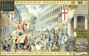 Sista dagen av karneval i Milano av European School