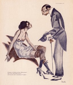 Fotfetischist (färglitografi) av European School