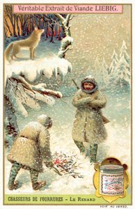 Rävjägare (chromolitho) av European School