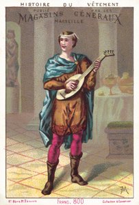 Frank, c 800 AD (färg litho) av European School