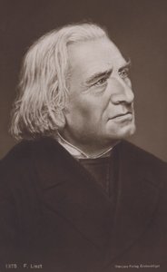 Franz Liszt, ungersk kompositör (litografi) av European School