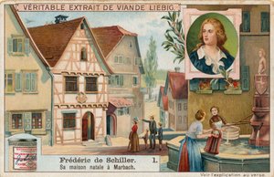 Friedrich Schiller, Liebig-kort, början av 1900-talet (chromo) av European School