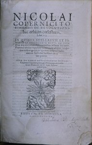 Frontispice från andra upplagan av De Revolutionibus Orbium Coelestium av Nicholaus Copernicus (tryckt bok) av European School