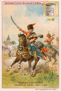General de Zieten, Liebig-kort, början av 1900-talet (chromo) av European School