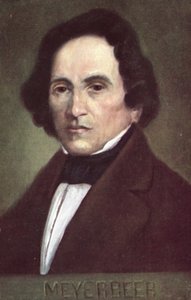 Giacomo Meyerbeer, tysk kompositör (färglitografi) av European School