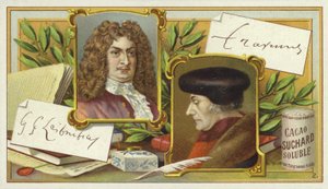 Gottfried Wilhelm Leibniz och Desiderius Erasmus av European School