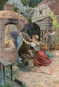 Grimms sagor: Hans och Greta (chromolitho) av European School