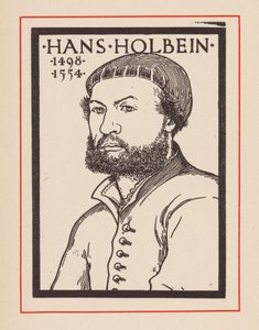 Hans Holbein den yngre, tysk konstnär (litografi) av European School