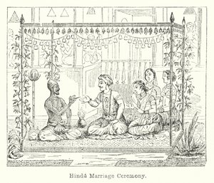 Hinduisk vigselceremoni (gravyr) av European School