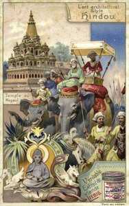 Hinduisk arkitektur; tempel i Nepal av European School