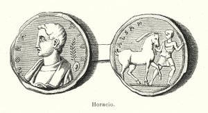 Horace, romersk poet (litho) av European School