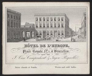Hotel De L?Europe, Bruxelles, J Van Campenhout & Jagou Rignolle av European School