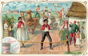Ungerskt bröllop (chromolitho) av European School