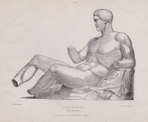 Illustration för The Anatomy of the External Forms of Man: Elgin Marbles, The Theseus (litho) av European School