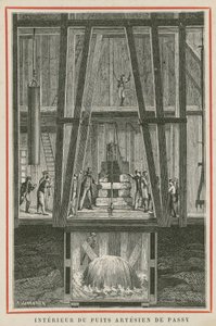 Interiör av de artesiska brunnarna i Passy, Paris av European School