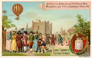 Uppfinningen av luftballongen av bröderna Montgolfier, Frankrike av European School