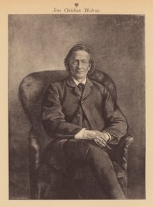 Jens Christian Hostrup, dansk poet och dramatiker (gravyr) av European School