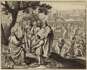 Jesus Kristus matar de fem tusen (gravyr) av European School