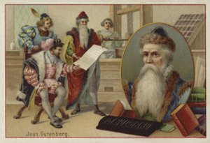 Johannes Gutenberg, tysk, gravör, uppfinnare och tryckare av European School