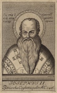 Josef II, patriark av Konstantinopel (gravyr) av European School