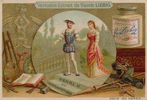 Kung Henri II och Diane de Poitiers av European School