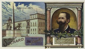 Kung Victor Emmanuel II av Italien, och Quirinalpalatset, Rom av European School