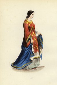 Laure (färgad gravyr) av European School