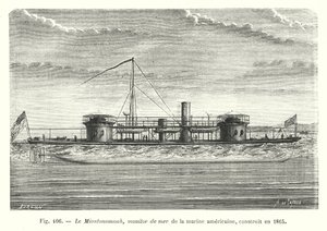 Miantonomoah, US Navy Sea Monitor, byggd 1865 (gravyr) av European School