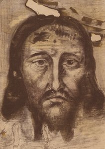 Liknelse av Jesus Kristus: Från kyrkan St Bartolomeo, Genua (kromolit) av European School