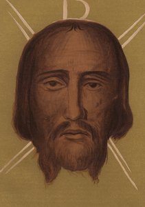 Liknelse av Jesus Kristus: Från kyrkan St Silvestro i Rom (chromolitho) av European School