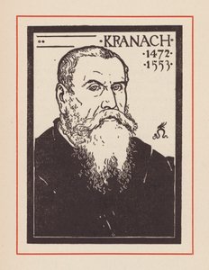 Lucas Cranach d.ä., tysk renässanskonstnär (litografi) av European School