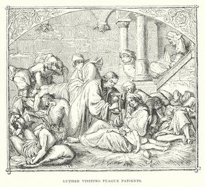 Luther besöker pestpatienter av European School