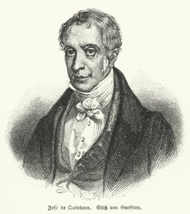 Manuel Jose Quintana, spansk poet (litho) av European School
