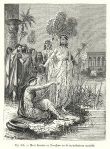 Marc Antoine och Cleopatre eller mystifieraren mystifierar (gravyr) av European School