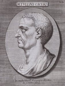 Marcus Tullius Cicero, romersk filosof, politiker, forskare och talare (gravyr) av European School