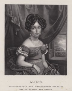 Marie, storhertiginna av Mecklenburg-Strelitz (litho) av European School