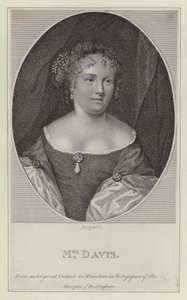 Mary Davis, engelsk skådespelerska (gravyr) av European School
